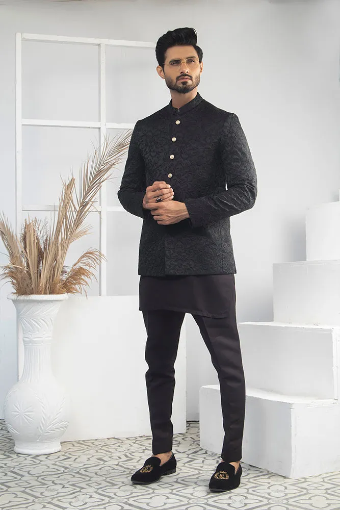 Edge Republic - ER 2056 Black Prince Coat For Men