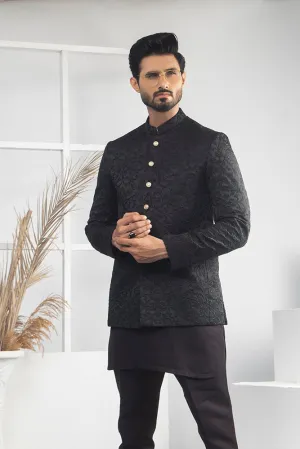 Edge Republic - ER 2056 Black Prince Coat For Men
