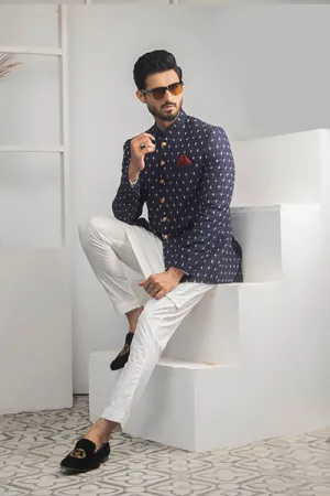 Edge Republic - ER 2063 Blue Prince Coat For Men