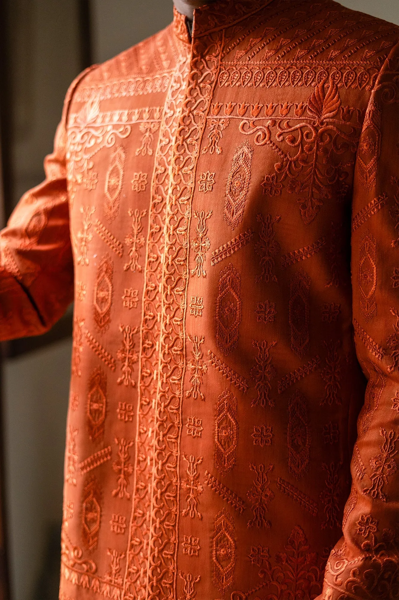 Edge Republic - ER 2079 Crisp Orange Prince Coat for Men