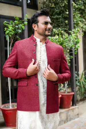 Edge Republic - ER 2091 Exclusive Maroon Prince Coat wedding