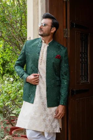 Edge Republic - ER 2094 Green On Green Prince Coat wedding