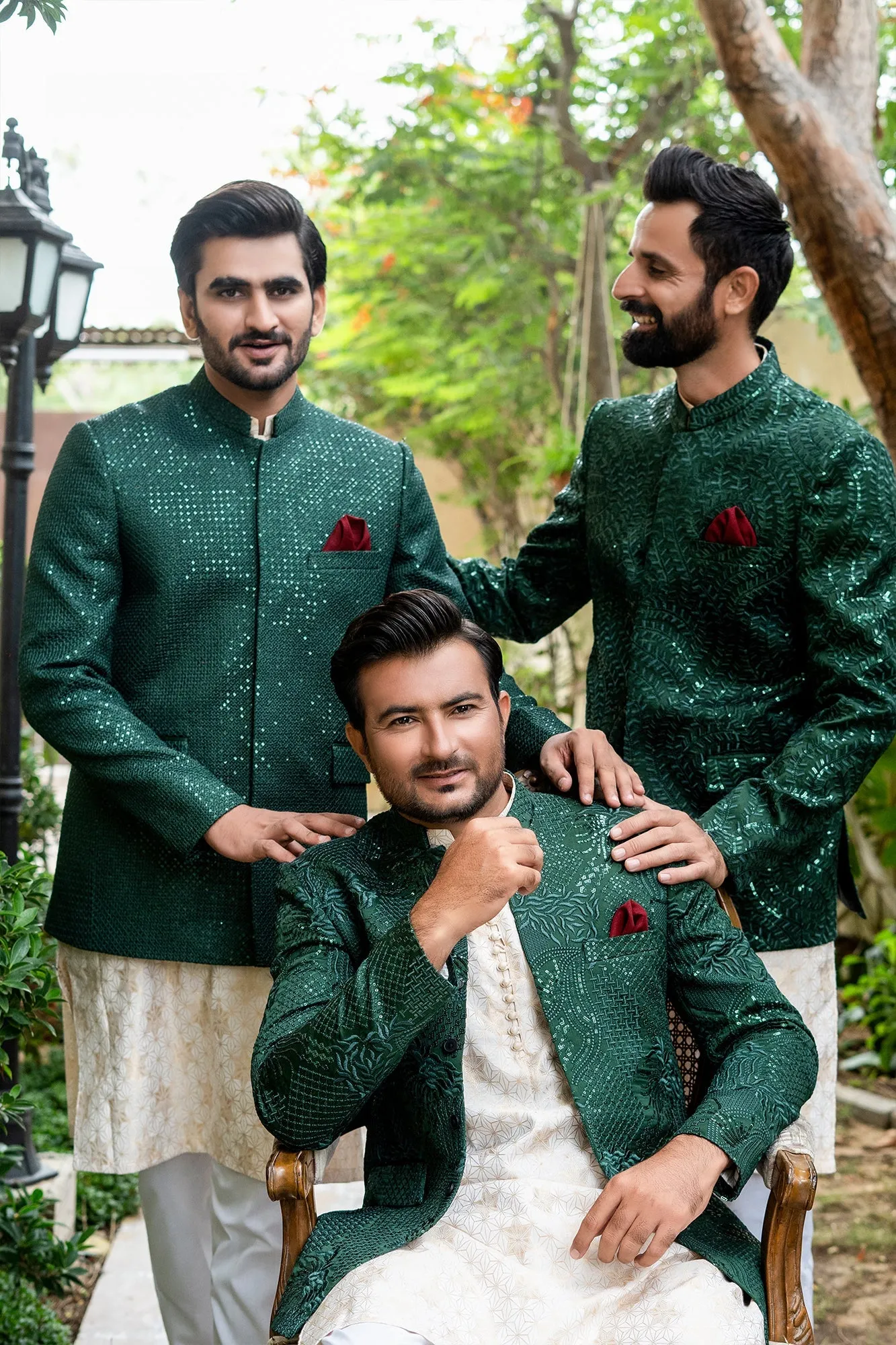 Edge Republic - ER 2094 Green On Green Prince Coat wedding