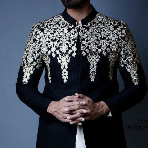 Edge Republic - ER PC 2049 Gold Black Chest Embroidery Prince Coat