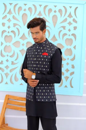 Edge Republic - ER WC 1082 Black Mirror Work Waist Coat