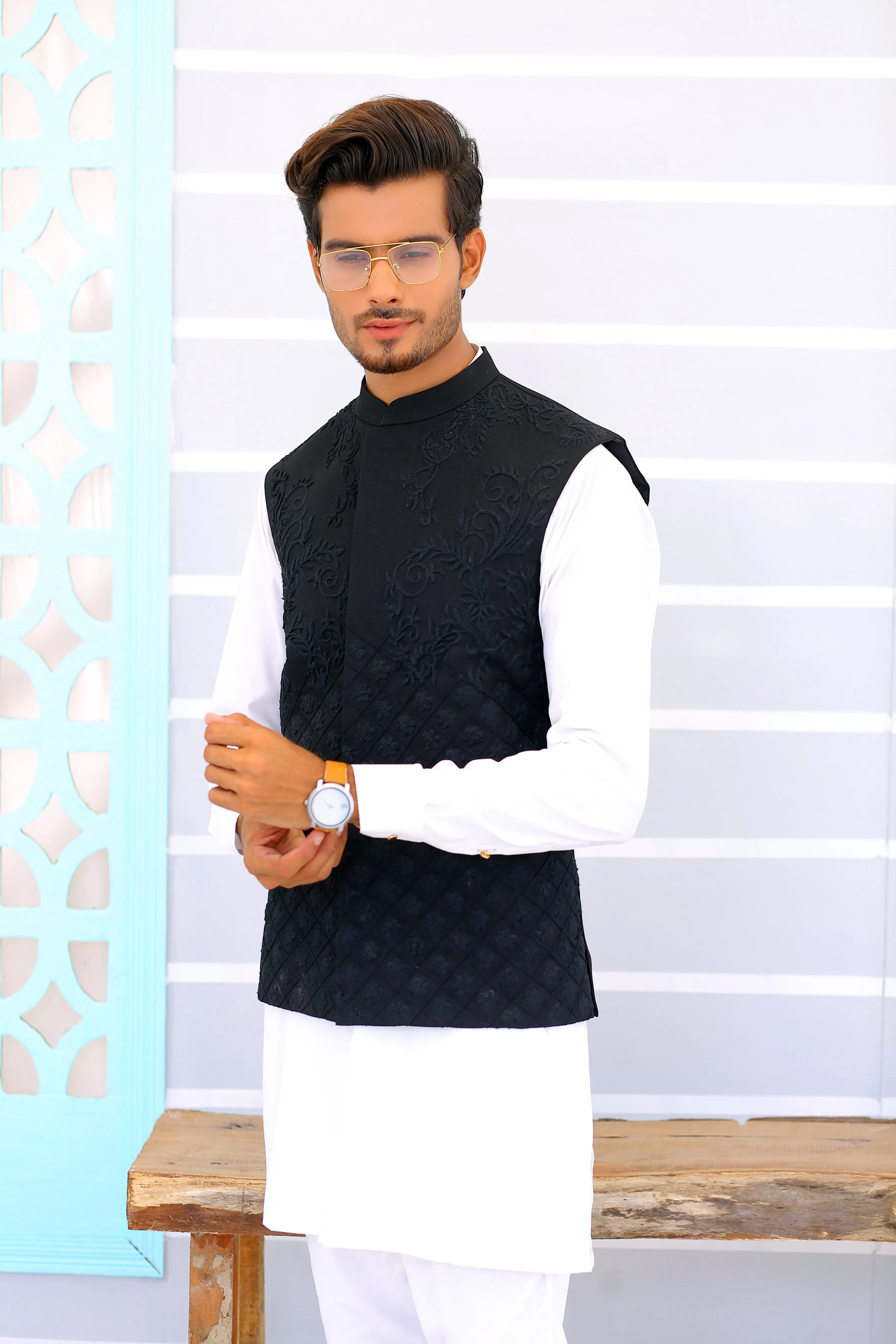 Edge Republic - ER WC 1089 Black Waistcoat Men's