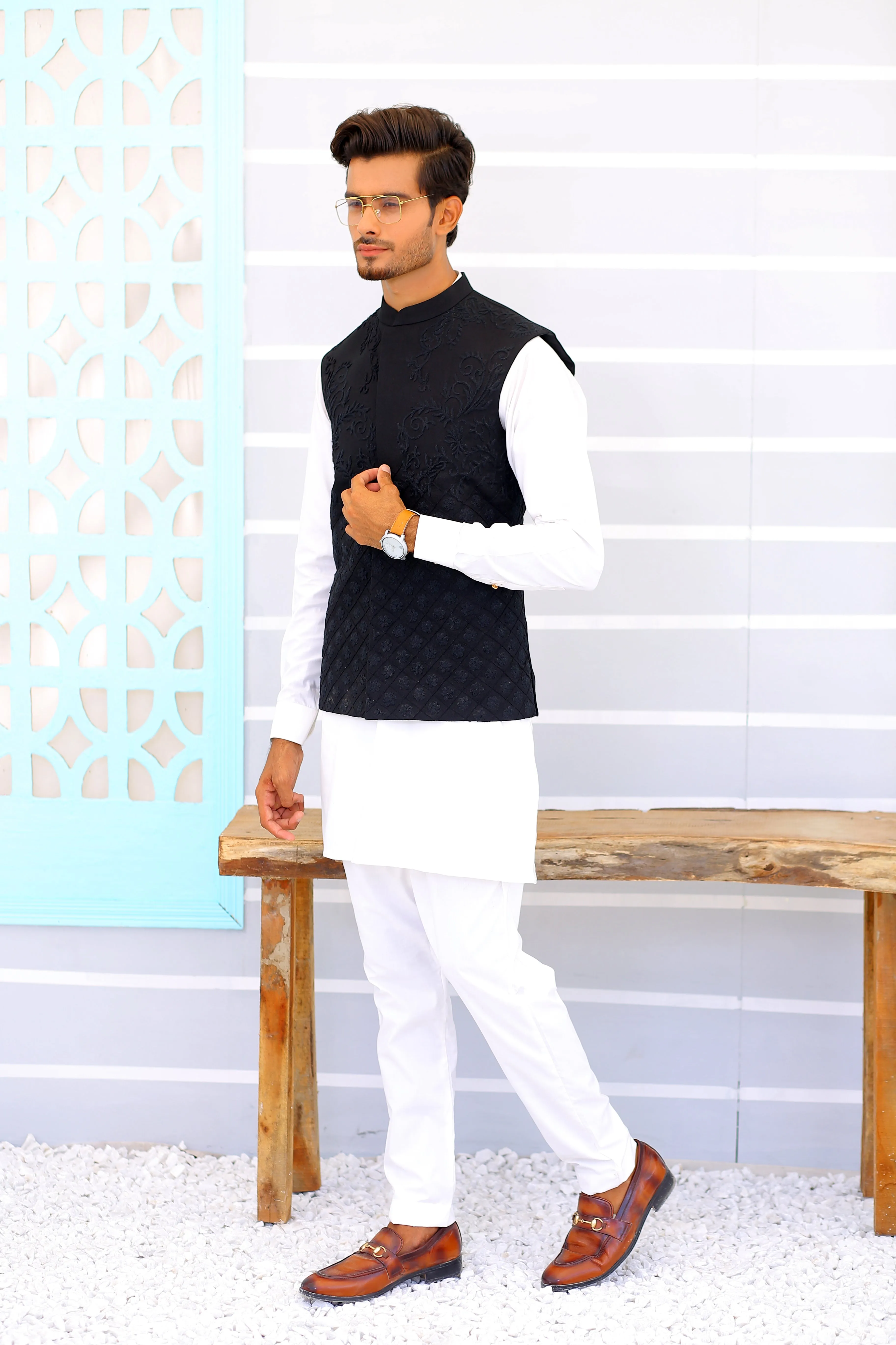 Edge Republic - ER WC 1089 Black Waistcoat Men's