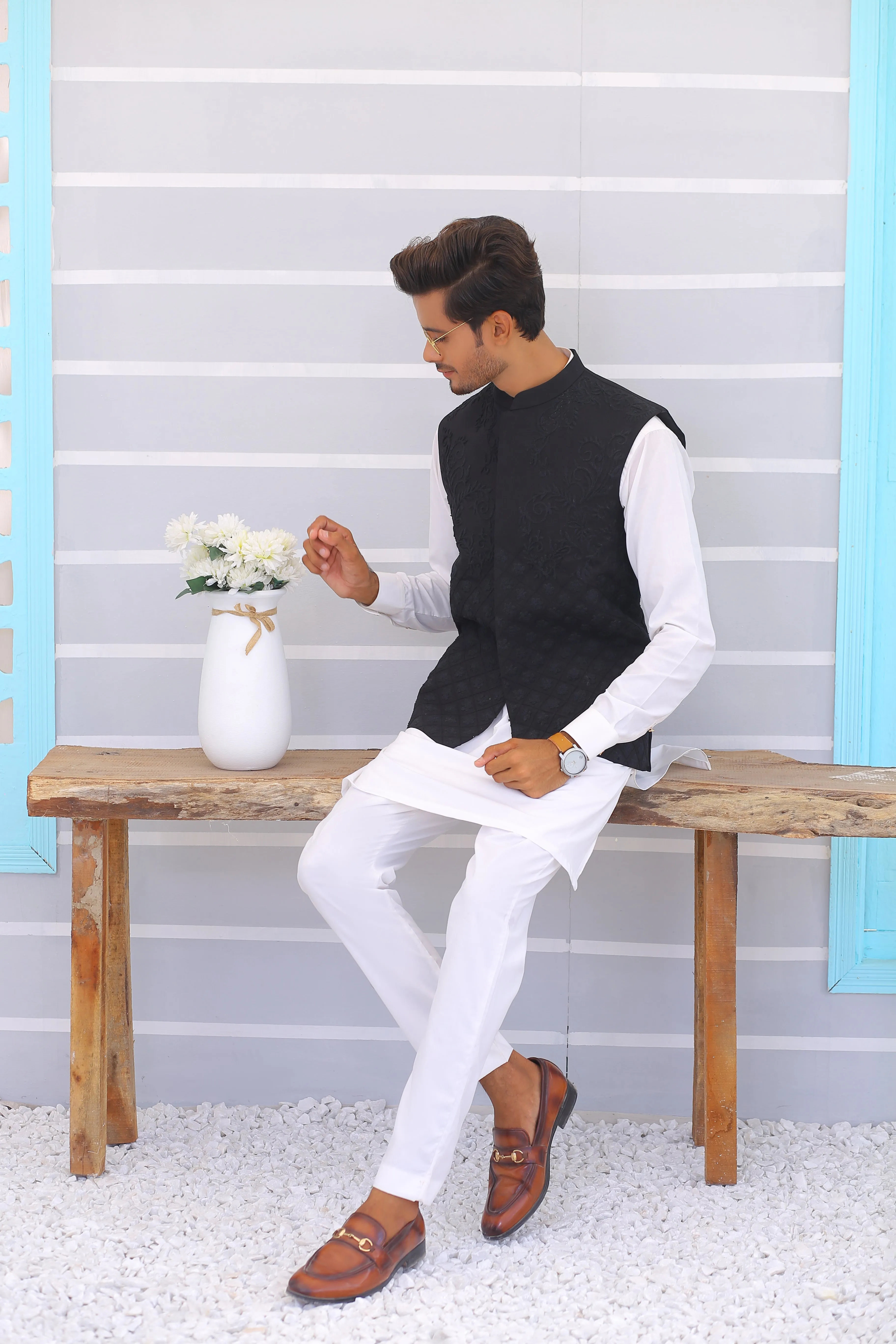 Edge Republic - ER WC 1089 Black Waistcoat Men's