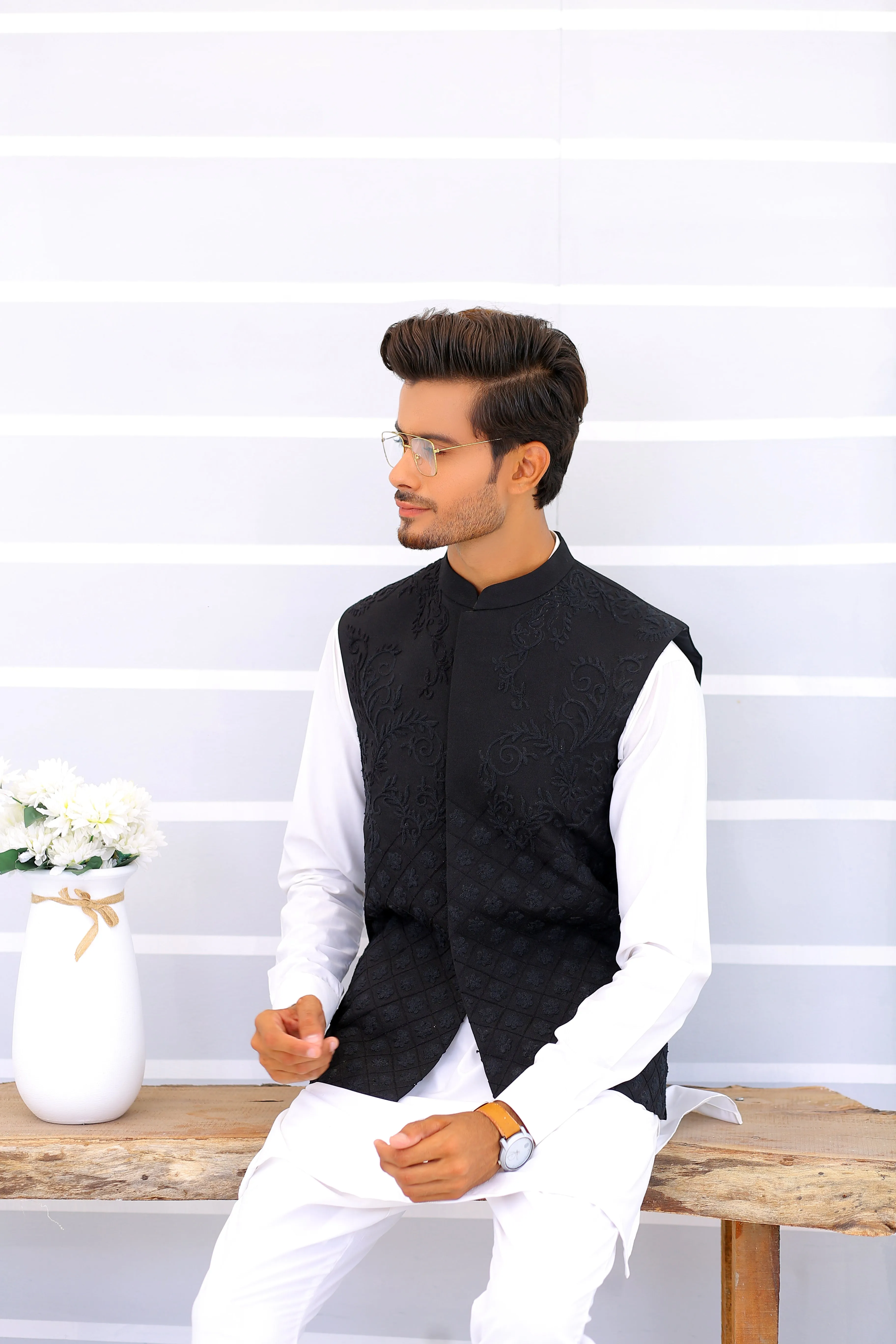 Edge Republic - ER WC 1089 Black Waistcoat Men's