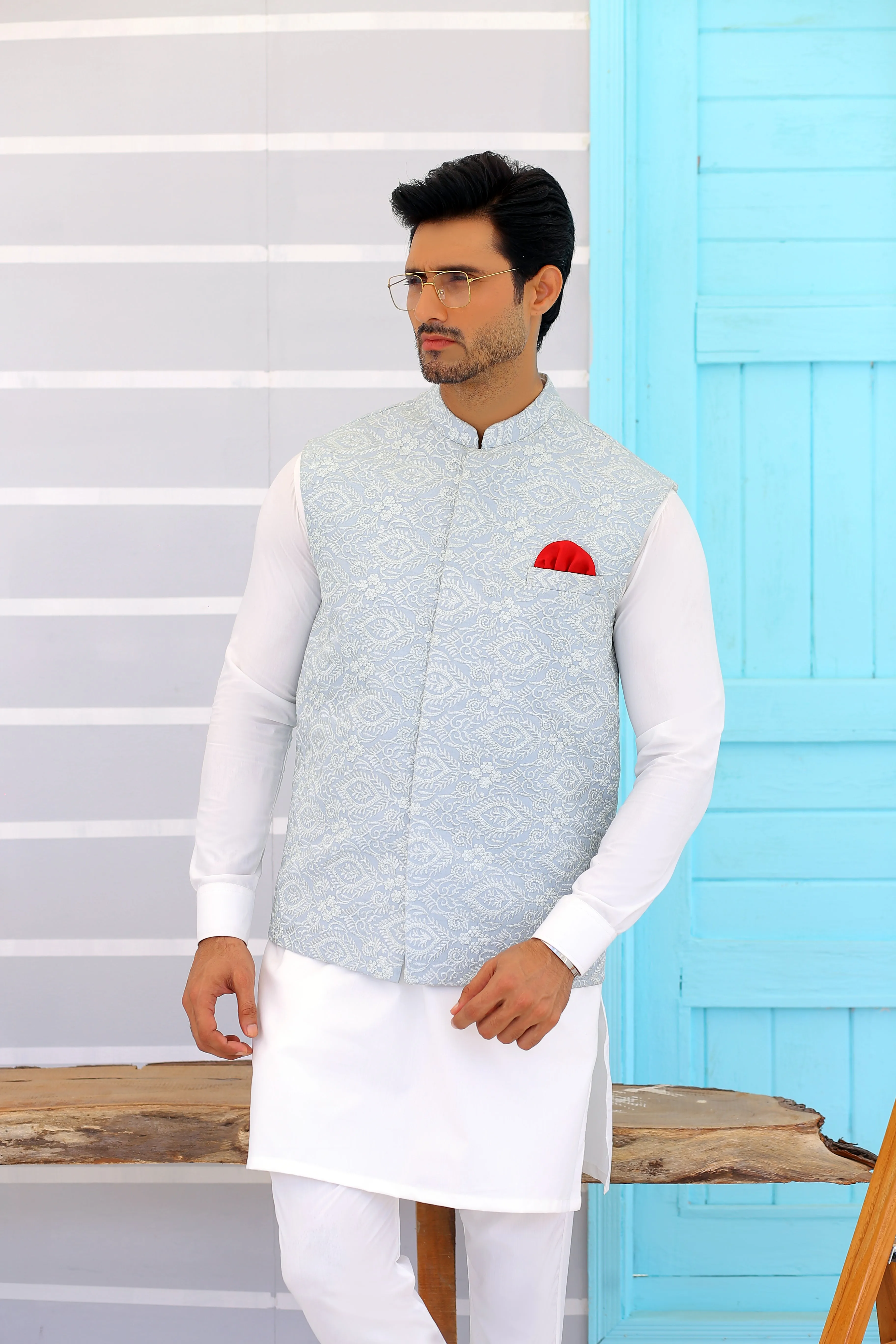 Edge Republic - ER WC 1090 Men's Sky Blue Waist Coat