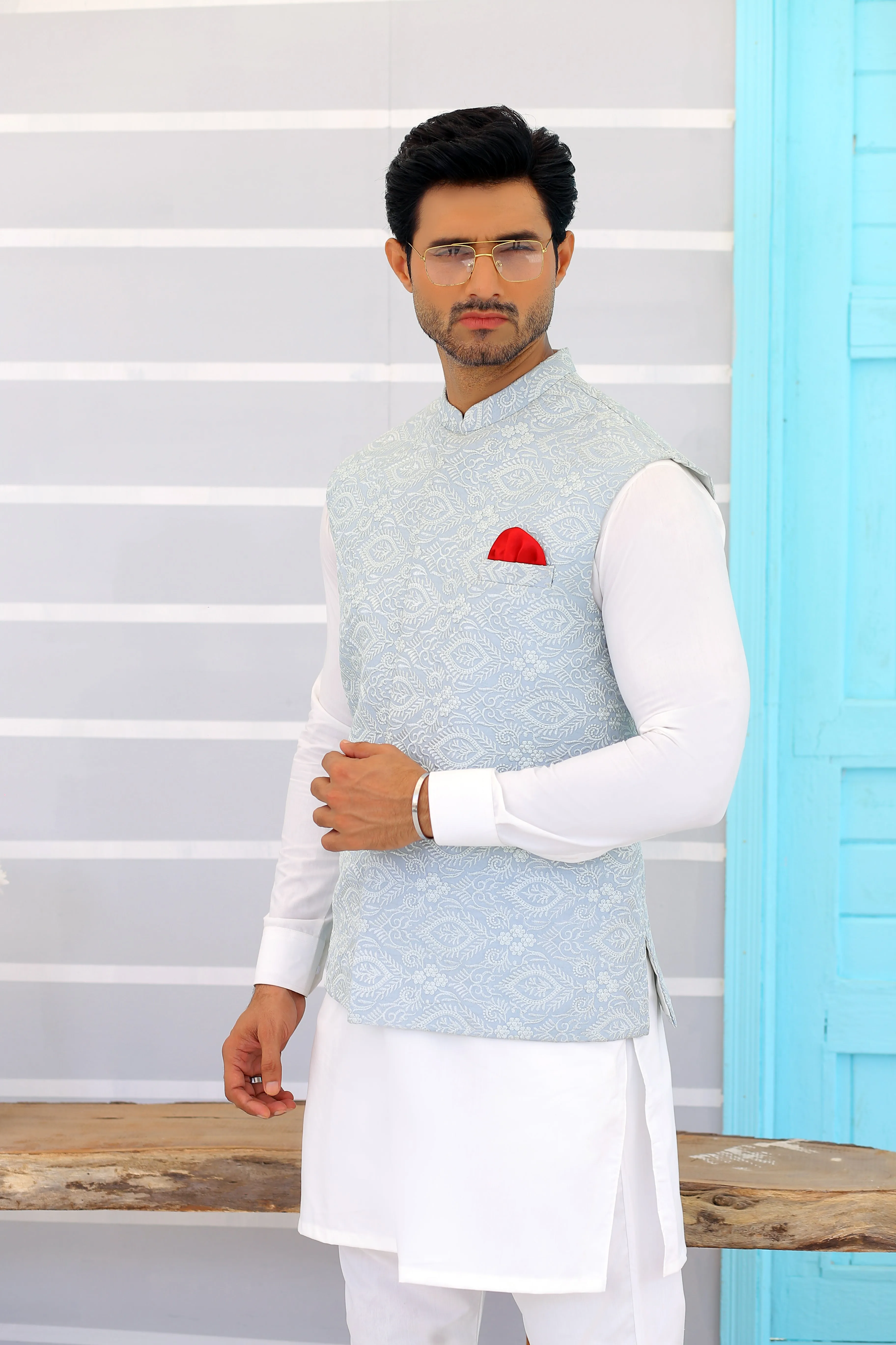 Edge Republic - ER WC 1090 Men's Sky Blue Waist Coat