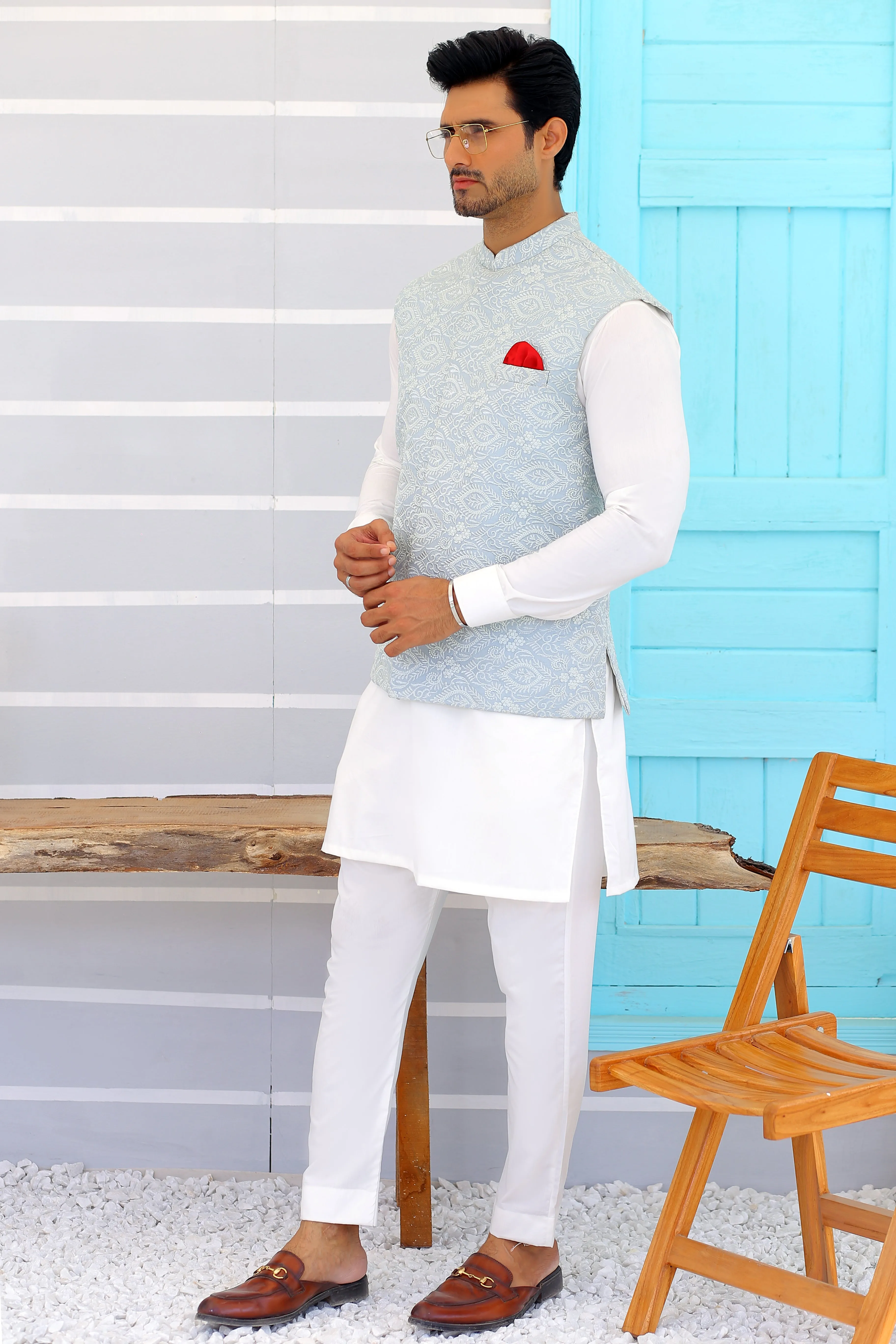 Edge Republic - ER WC 1090 Men's Sky Blue Waist Coat