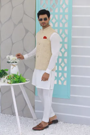 Edge Republic - ER WC 2002 Beige Embroidered Waistcoat