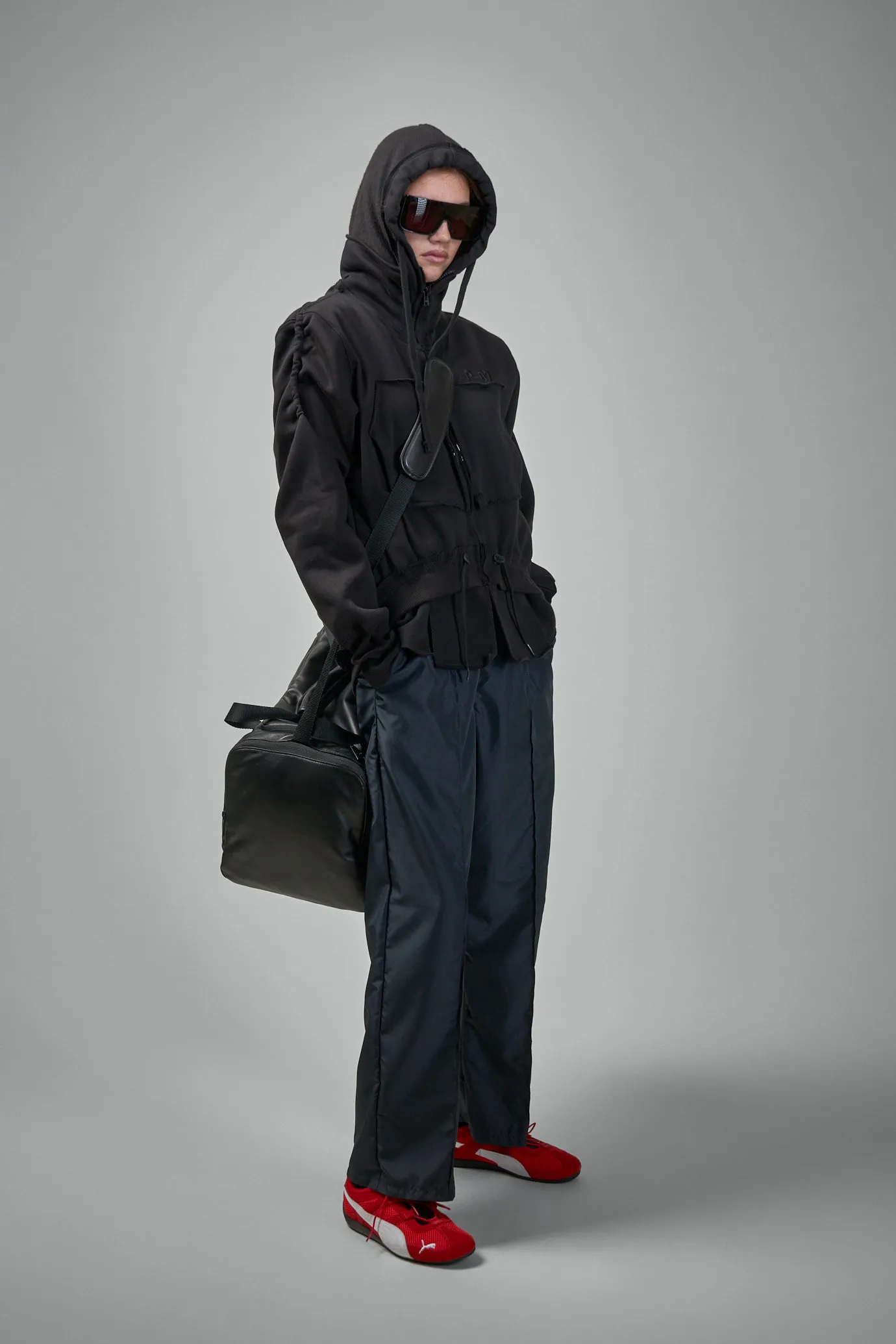 Elasticated Nylon Tailored Pants