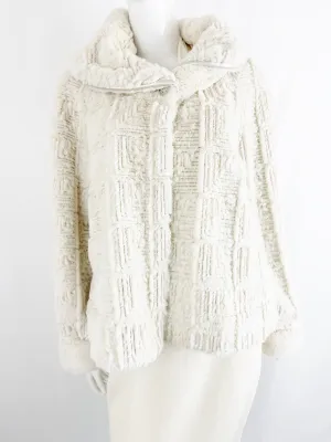 Elisa Calavetti Faux Fur Jacket Size Small