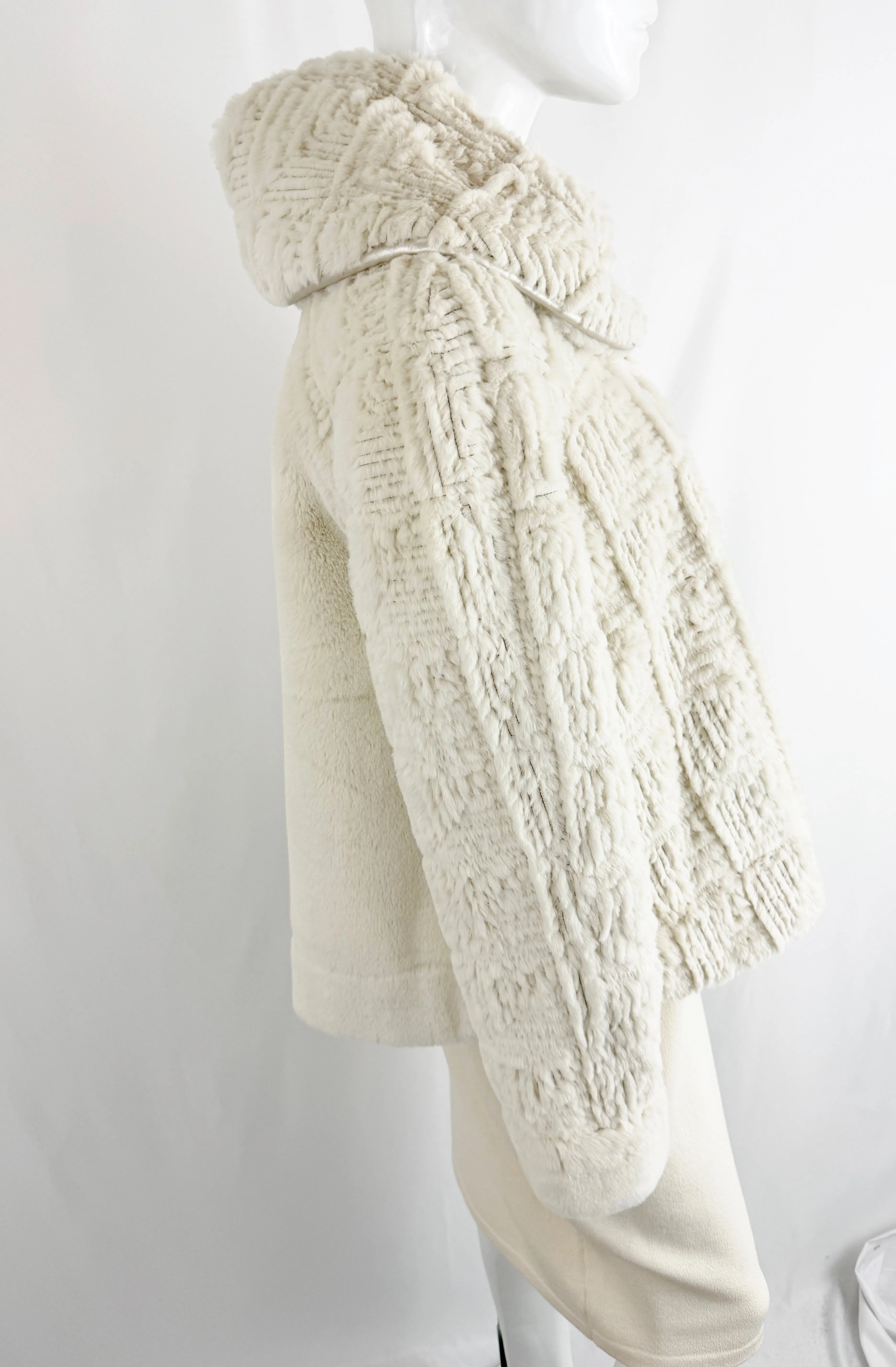 Elisa Calavetti Faux Fur Jacket Size Small