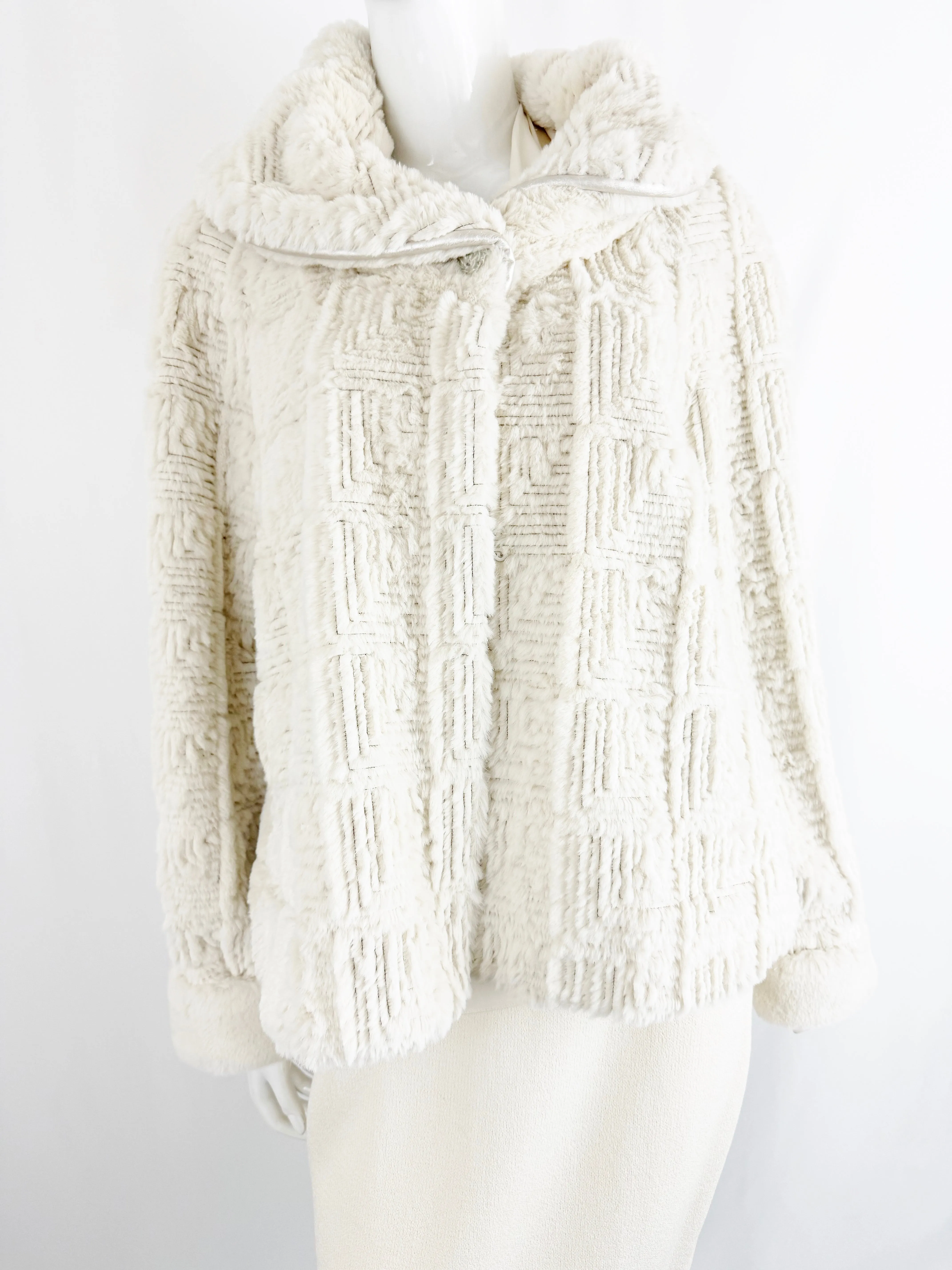 Elisa Calavetti Faux Fur Jacket Size Small