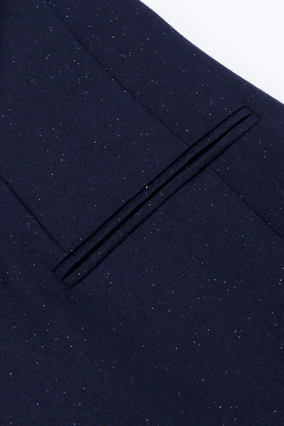 Embroidered Star Glitter Wool Blazer