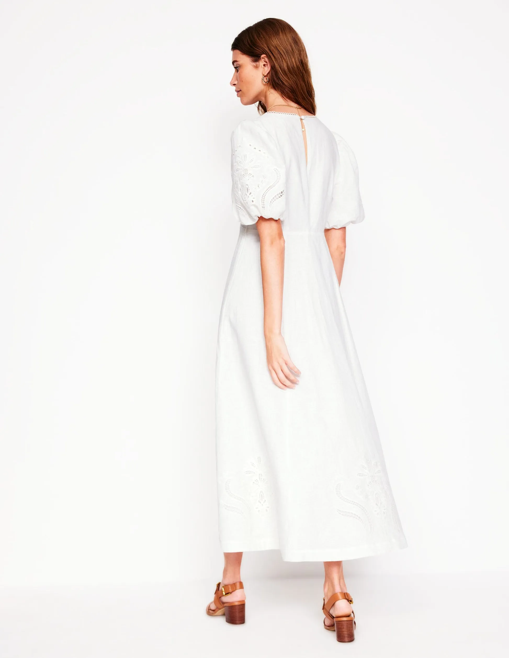 Empire Broderie Tea Dress