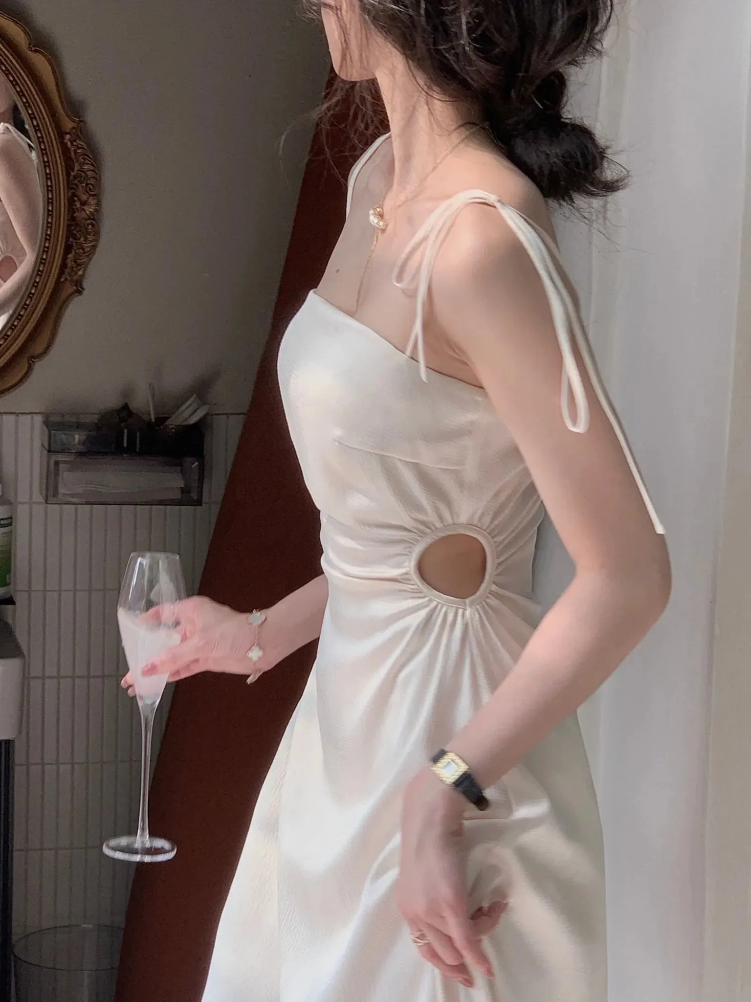 Eugenia® | Mid-length satin dresses for women