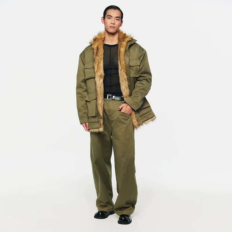 Faux Fur Olive Parka