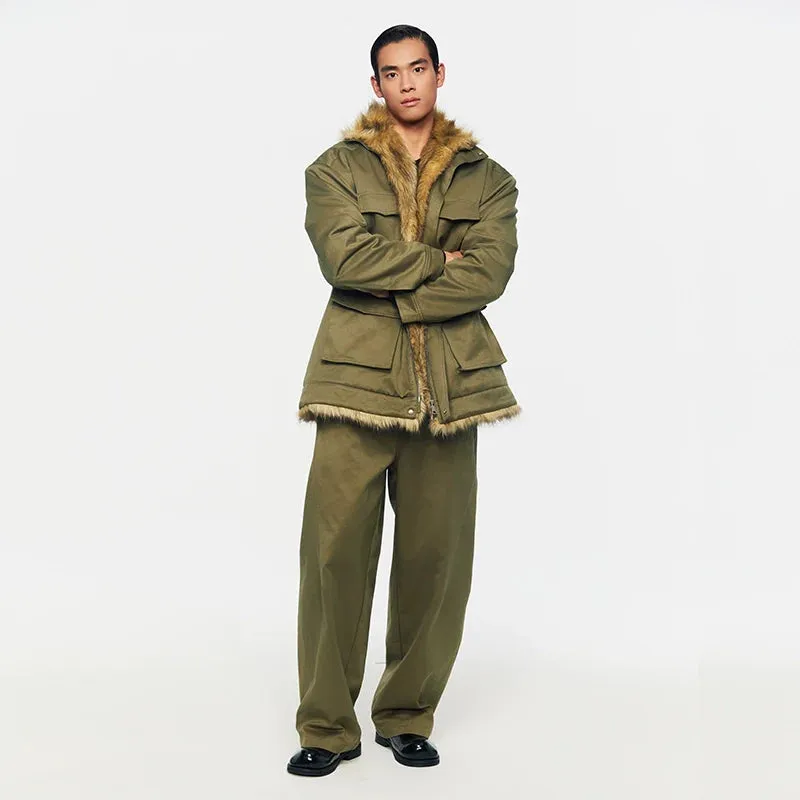 Faux Fur Olive Parka