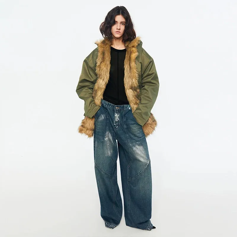 Faux Fur Olive Parka