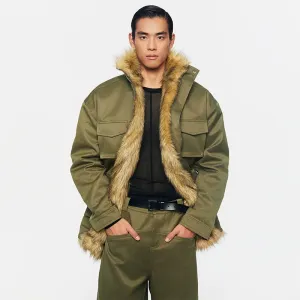 Faux Fur Olive Parka