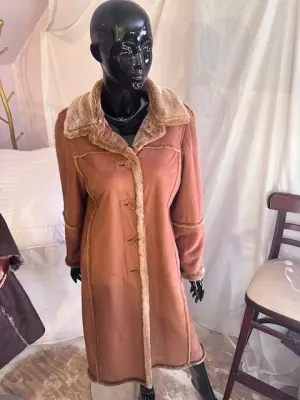 Faux Leather Trench, Size XL  #1497