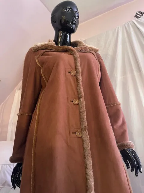 Faux Leather Trench, Size XL  #1497
