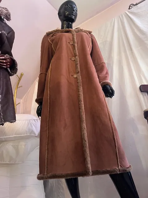Faux Leather Trench, Size XL  #1497