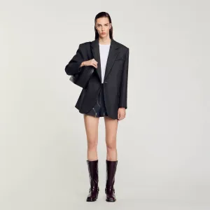 Felicie Checked Suit Jacket Dark Grey