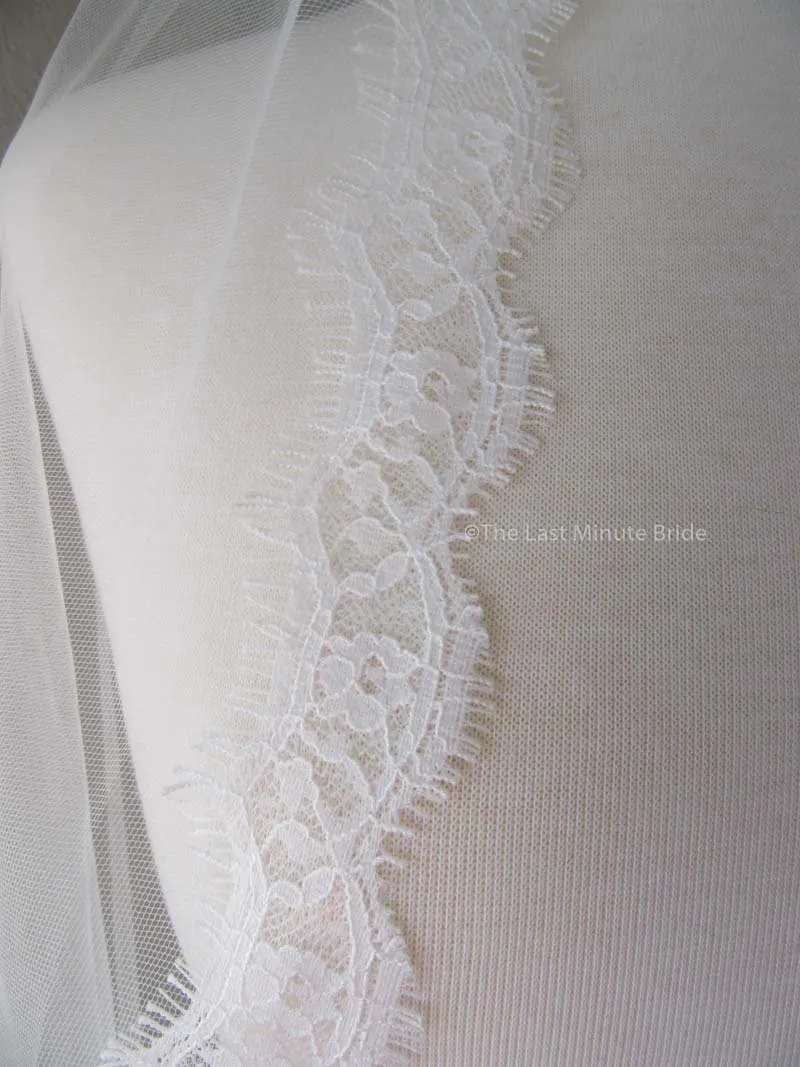 Fingertip Length Veil Style: Chantilly