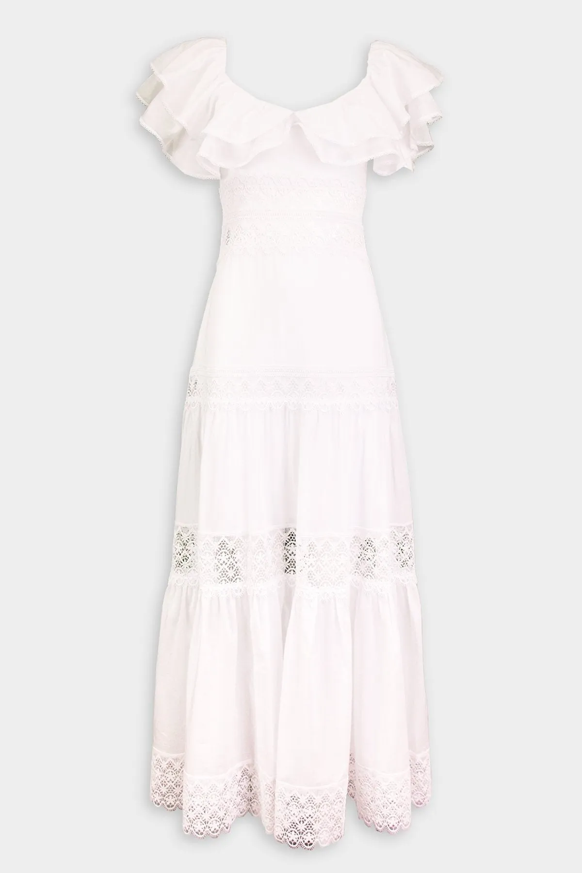 Florence Long Dress in White