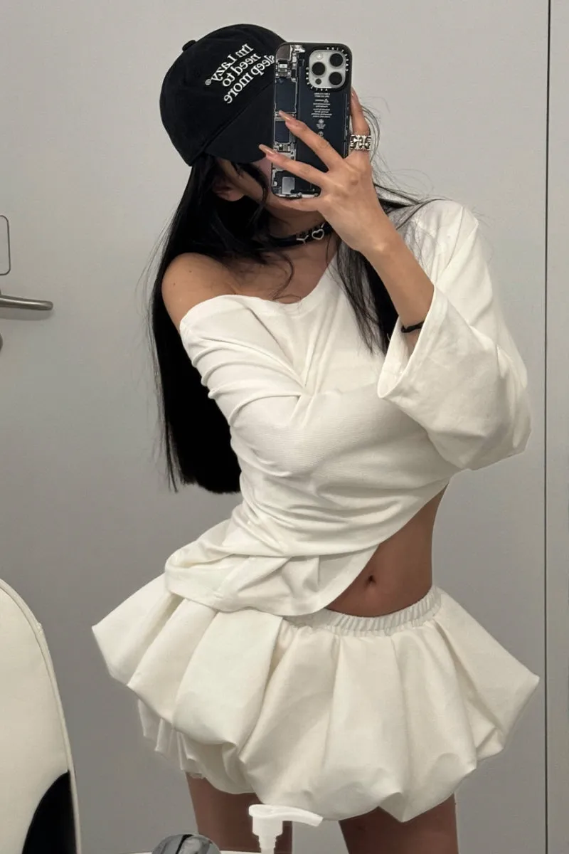 Fluffy Bloom Puffed Skort