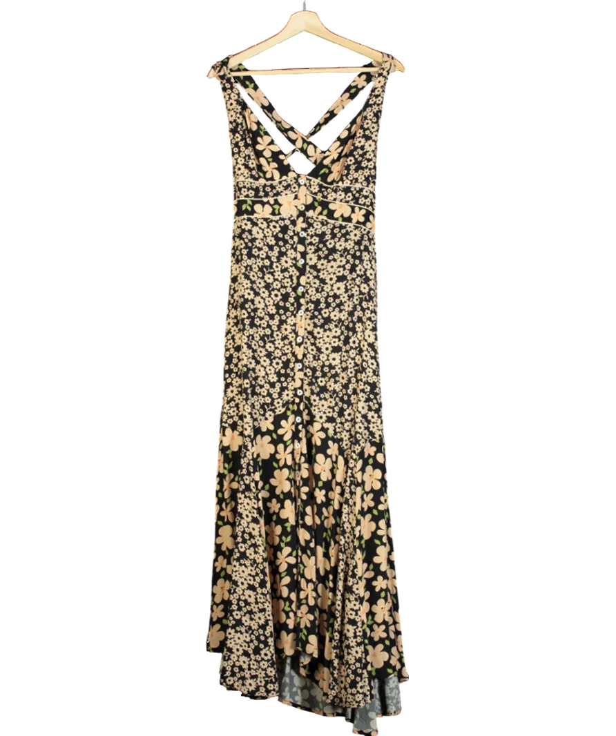 Free People Black Dewberry Maxi Dress UK L