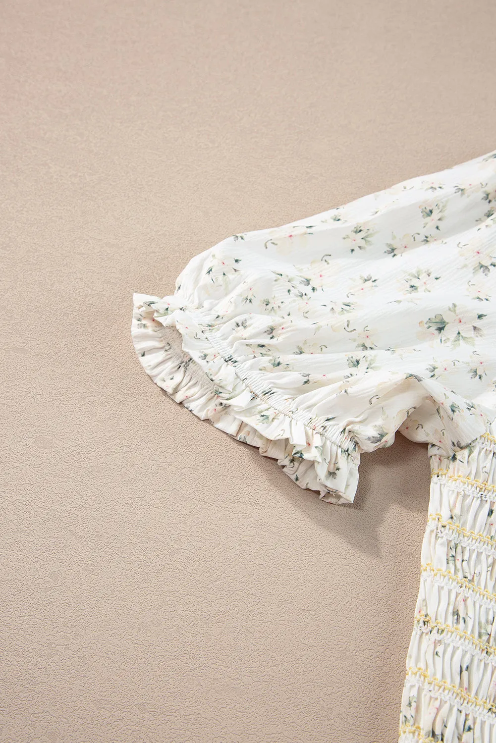 Frilly Shirred Tiered Maxi Dress