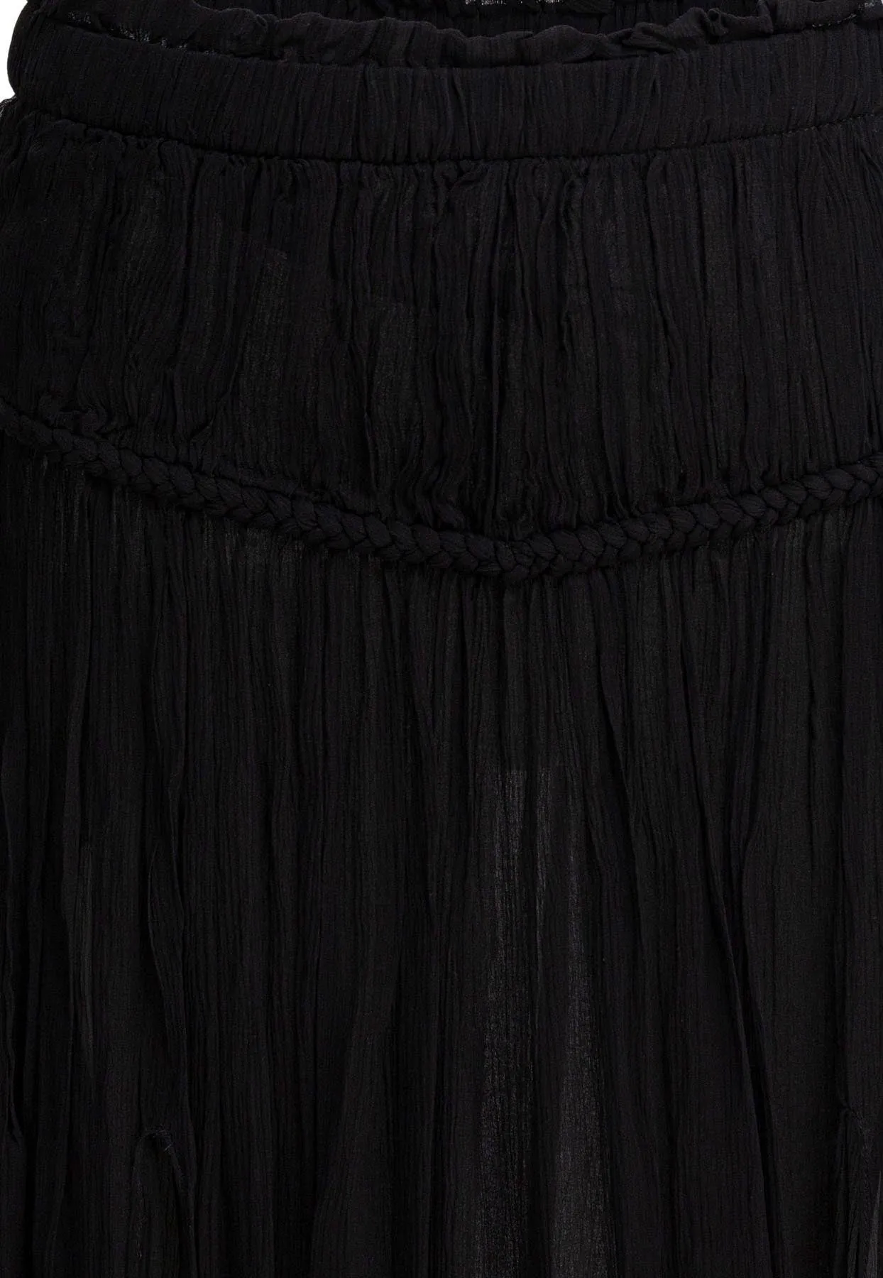 Fringed Midi Skirt