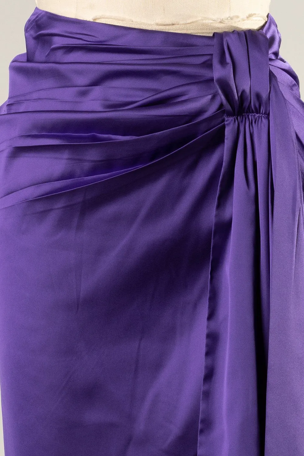 FSK23153STK-Satin drape asymmetric skirt  6PK UNIT $9