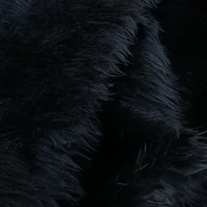Fun Fur Short Pile Faux Fur Fabric 150cm - Black