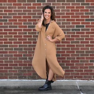 Gauzy Button Down Dress