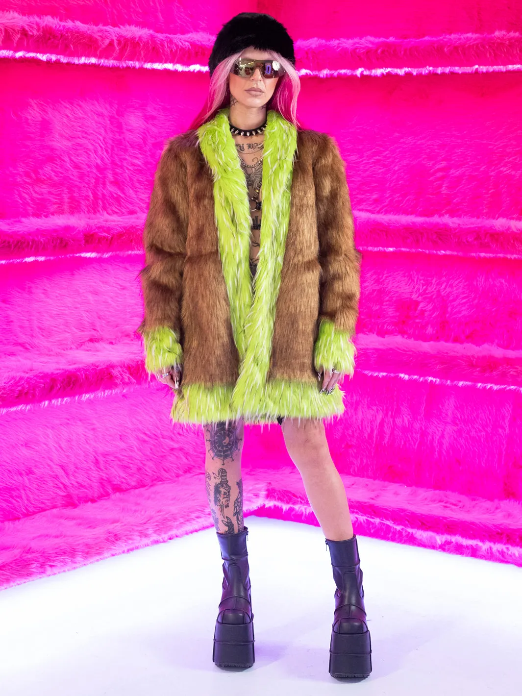 GET OUT OF MY SWAMP FAUX FUR JACKET - MID LENGTH ✰ MADE 4 U ✰