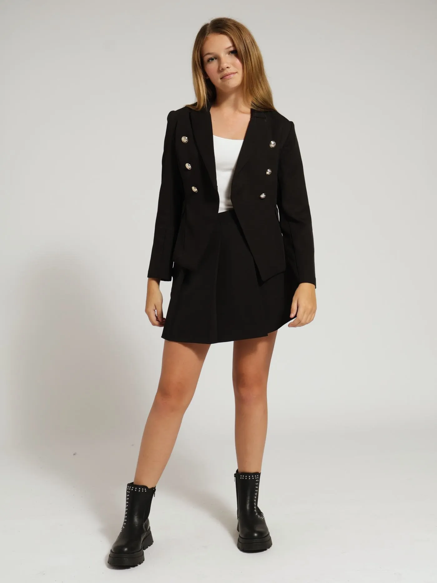 Girls Pleated Skirt - Black