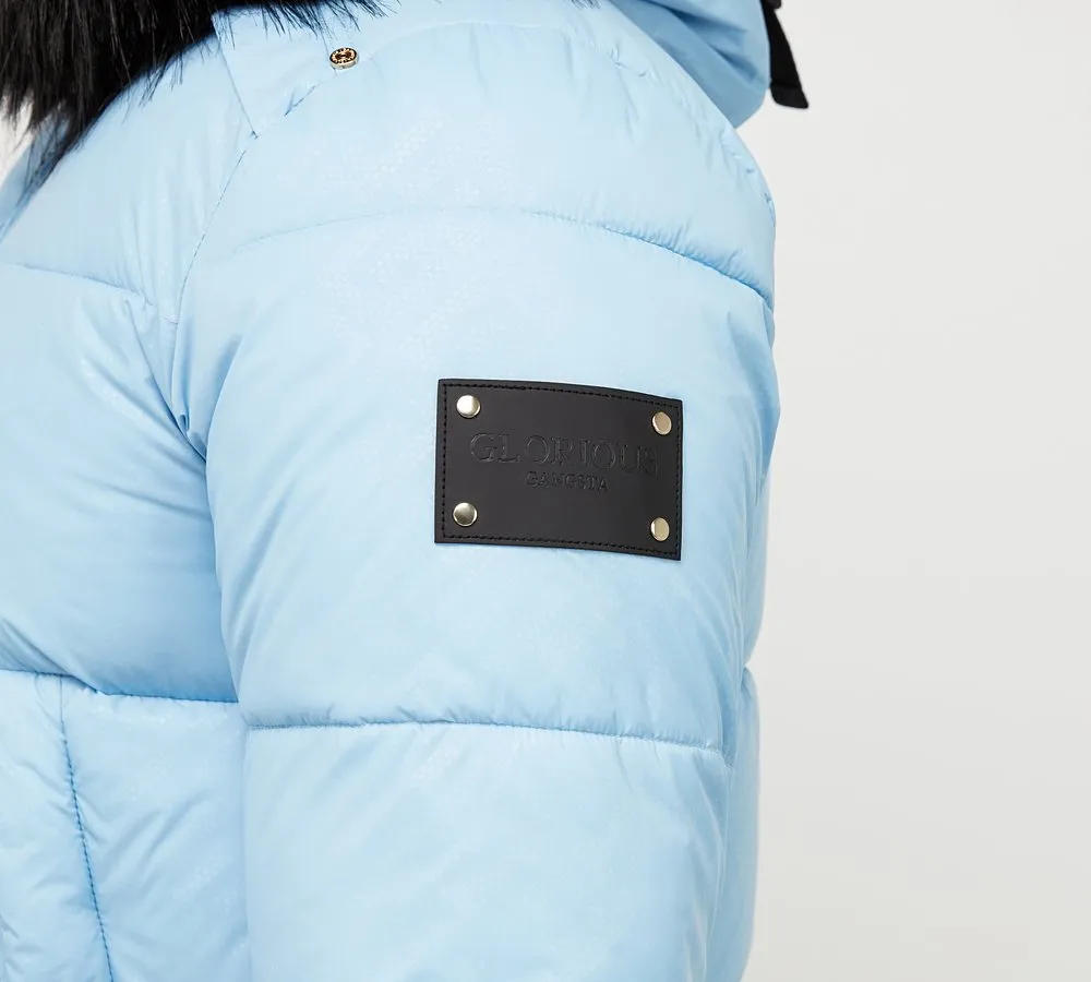 Glorious Gangsta Aziri Short Puffer Jacket Sky Blue