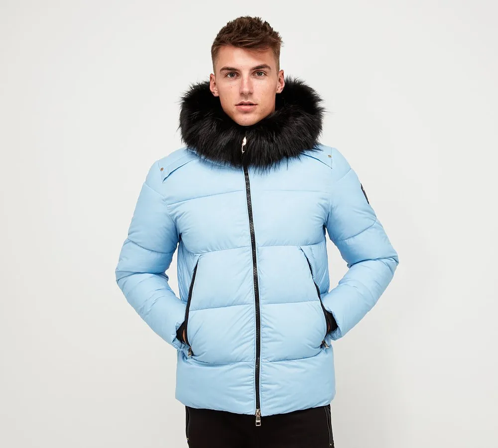 Glorious Gangsta Aziri Short Puffer Jacket Sky Blue