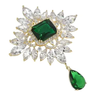 Green Royal Court Brooch Pin
