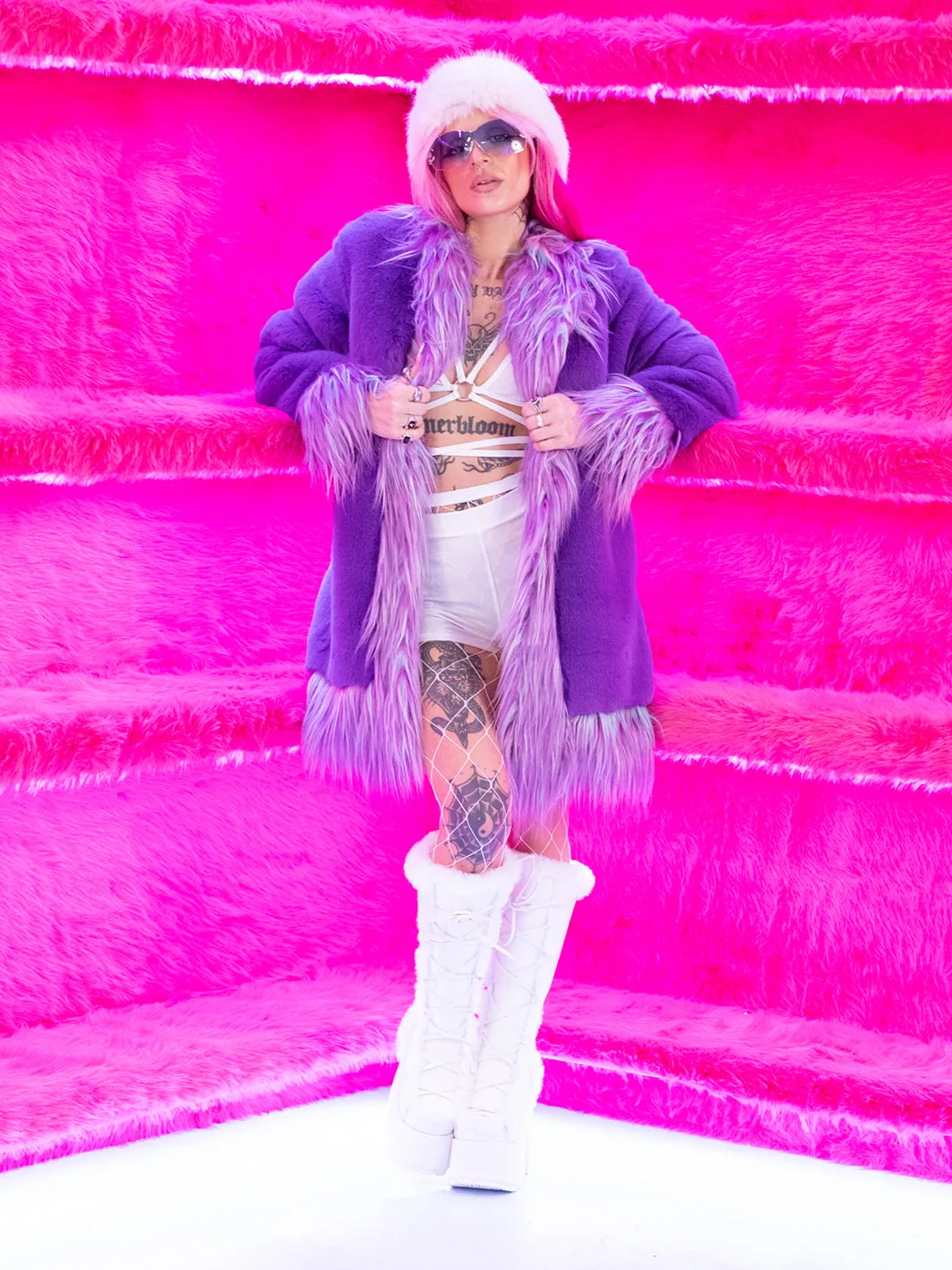 GRIM-ASS FAUX FUR JACKET - MID LENGTH ✰ MADE 4 U ✰