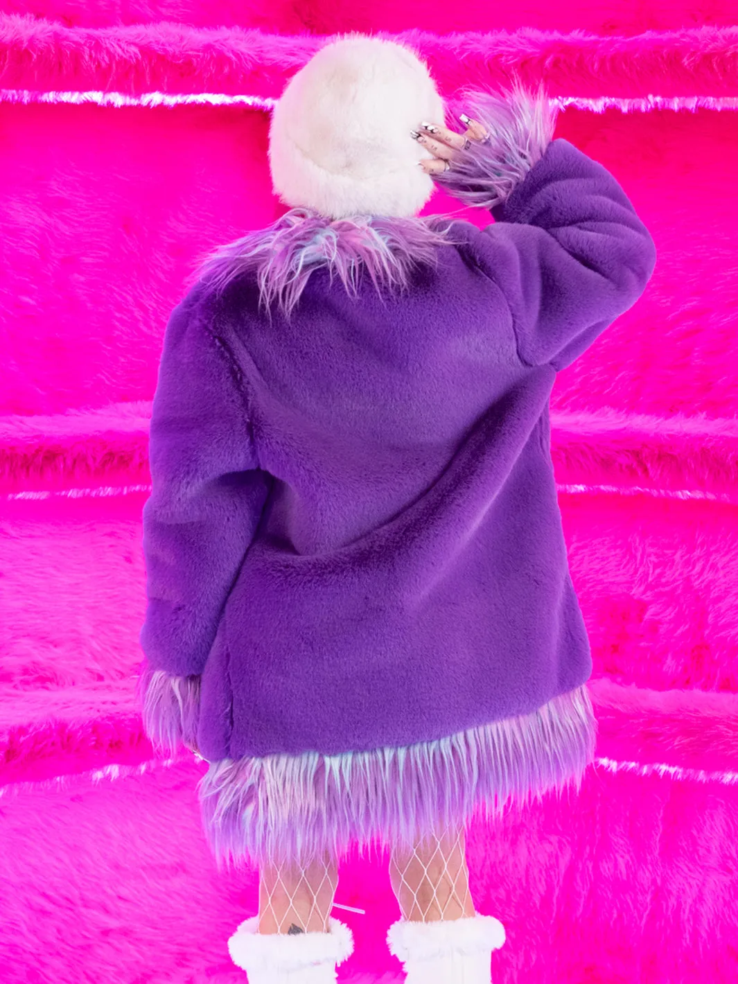 GRIM-ASS FAUX FUR JACKET - MID LENGTH ✰ MADE 4 U ✰