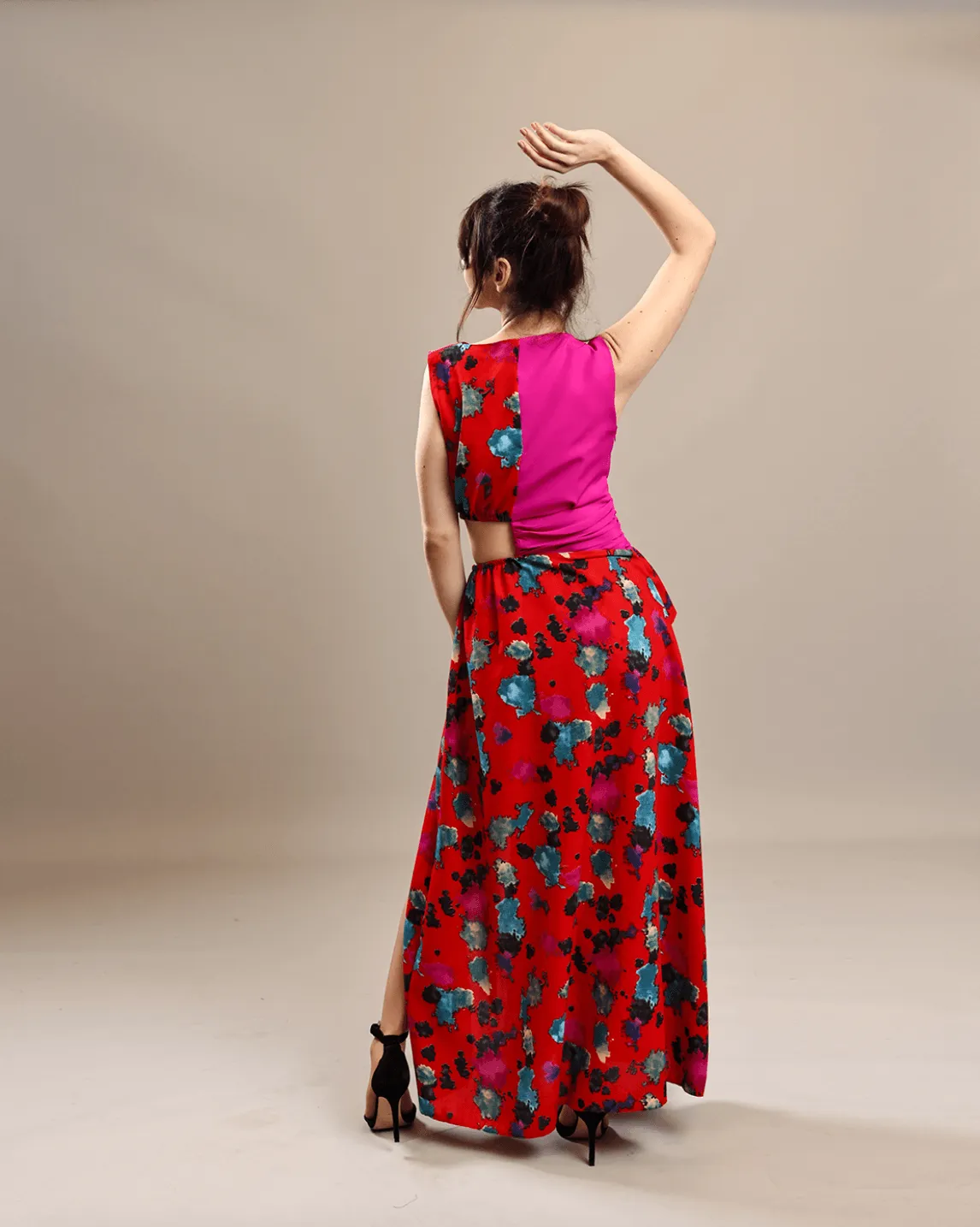 Half Splashed Paint Dress