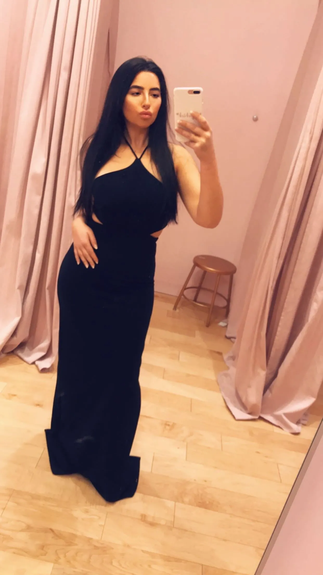 High Neck Cut Out Maxi Gown